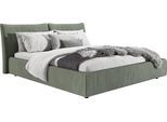 Polsterbett HOME AFFAIRE "Priora in 4 Breiten bis 200cm", grün (oliv), B:172cm H:100cm L:250cm, 95% Polyester / 5% Nylon, Betten, Polsterbett, auch in NaturLEDER, Cord, belastbar bis 280kg, auch Überlänge 220 cm
