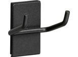 Werkzeughalter WFI, magnetisch, 2 Haken, L 50 x B 40 x H 50 mm, Stahl, schwarz, 2 Stück