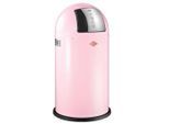 Wesco Abfallsammler Pushboy, Edelstahl, Pink, Metall, 50 L, 75.5 cm, Küchen, Küchenausstattung, Mülleimer