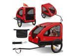 KESSER® Hundeanhänger Boxer 2-in-1 Hundebuggy Fahrradanhänger groß ca. 250L Volumen - Inkl. Fahne und Tasche - 600D Oxford Canvas, Klappbar SmartSpace Concept, maximale Belastbarkeit: 45kg