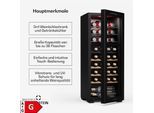 Bovella 36 Duo+ Weinkühlschrank 2-in-1 36 Flaschen 2 Zonen 7 Regale Touch Schwarz 36 Flaschen 2 Kühlzonen