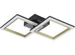 EGLO LED Deckenleuchte "CALLIERA Deckenlampe - Stahl, Kunststoff - LED - 18,4W - IP20", gold (schwarz, messing), 1, H: 8,5cm, 1 Stk., Leuchten, Wohzimmerlampe, Esszimmerlampe, Flur, Schlafzimmer,L52,5 x B3 xH8,5 cm, LED Deckenleuchte