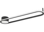 EGLO LED Deckenleuchte "COLLECORVINO Deckenlampe - Alu, Stahl - LED - 24W - IP20", schwarz, 1, H: 6cm, 1 Stk., Leuchten, Wohzimmerlampe, Esszimmerlampe, Flur, Schlafzimmer, L50 x B12,5 x H6cm, LED Deckenleuchte