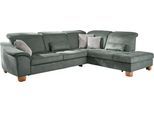 Ecksofa DIE PLANBAR "PP-LA23145 L-Form", grün (steel), B:299cm H:88cm T:243cm, 100% recyceltes Polyester, Sofas, Ecksofa, inkl. Kopfpolsterverstellung, Federkernpolsterung