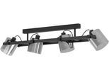 EGLO LED Deckenleuchte "HORNWOOD 2 Deckenlampe - Stahl, Holz - E27 - 4X40W - IP20", schwarz, 4, H: 26,5cm, 1 Stk., Leuchten, Wohzimmerlampe, Esszimmerlampe, Flur, Schlafzimmer, L111xB22,5xH26,5cm, LED Deckenleuchte