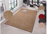 Teppich HANSE HOME "Pure 100 Kurzflor" Gr. 4, braun, B:160cm H:13mm L:240cm, Kunstfaser, Teppiche, Teppich, Kurzflor, uni, umkettelt, Läufer, Wohnzimmer, Kinderzimmer, Flur