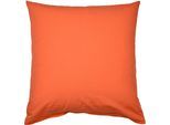 Kissenbezug JANINE "PIANO 0125 31 80x80", orange, B:40cm L:40cm, Mako-Soft-Seersucker, Obermaterial: 100% Baumwolle, Kissenbezüge, Kissenbezug, mit Reißverschluss