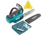 Akku-Kettensäge MAKITA "DUC254Z", schwarz (petrol, schwarz), B:18,4cm H:19,1cm T:49,3cm, Kettensägen, 18V, 24 m/s, ohne Akku und Ladegerät