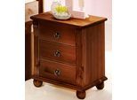 Nachtkommode OTTO HOME "Tessin", braun (dunkelbraun), B:45cm H:50cm T:38cm, Sideboards, Nachtkommode, aus massiver FSC-zertifizierter Kiefer, mit 3 Schubladen
