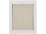 Plissee SUNLINES "One Size Style Crush", beige (sand, weiß, weiß), B:55cm H:190cm, Obermaterial: 85% Polyester, 15% sonstige Fasern, Plissees, Plissee, Zubehörfarbe weiß, zum Klemmen