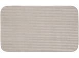 Badematte GÖZZE "Berlin", grau (taupe), H:7mm, Polyester, Badematten, Badematte, Badteppich, Uni Farben, Cord Optik, waschbar