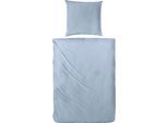 Bettwäsche PRIMERA "Faúxuni", blau, B/L: 240cm x 220cm, 1 Stk., 1 Stk., Satin, B/L: 80cm x 80cm & 80cm x 80cm, 3 Stk., Satin, Obermaterial: 100% Baumwolle, Bettwäsche, Bettwäsche, mit grafischen kleinen Mustern
