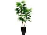 Kunstbaum I.GE.A. "Fächerpalme", grün, B:45cm H:105cm, Kunststoff, Polyester, Kunstpflanzen, Kunstbaum, Im konischen Topf
