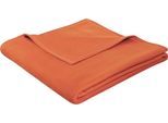 Wohndecke BIEDERLACK "Uno Soft", orange (terrakotta), B:150cm L:200cm, Baumwolle, Polyacryl, Polyester, Wohndecken, Wohndecke, Kuscheldecke