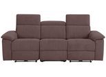 3-Sitzer HOME AFFAIRE "Binado", braun, B:211cm T:99cm, Webstoff (95% Polyester/5% Nylon), Sofas, 3-Sitzer, mit manueller oder elektrischer Relaxfunktion mit USB-Anschluss