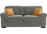 2-Sitzer HOME AFFAIRE "Broughton", grau, B:203cm H:92cm T:94cm, 100% Polyester, Sofas, 2-Sitzer, weicher Sitzkomfort, incl. 2 Zierkissen, Keder