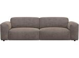 3-Sitzer FLEXLUX "Lucera Sofa, super bequem durch hochwertigen Sitzaufbau mit Kaltschaum", braun (taupe braun), B:252cm H:73cm T:102cm, 85% Polyester/15%Polyamide, Sofas, 3-Sitzer, modern & anschmiegsam, Designsofa
