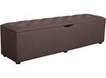 Hockerbank HOME AFFAIRE "Knobbed", braun, B:120cm H:42cm T:40cm, Struktur fein (100% Polyester) für Bett Classico, Piazza, Premium und Vega;Struktur (100% Polyester) für Bett Crato und Lucina;Struktur (60% Baumwolle, 40% Leinen) für Bett Kiss;Kunstleder für Bett Natura;Struktur (100% Polyester) für Bett Nordica, Hocker, Hockerbank, Hockerbank mit Stauraum, Breite 120 cm und 160 cm