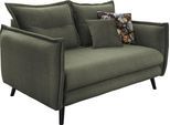 2-Sitzer HOME AFFAIRE "Lazio", grün (dunkelgrün), B:162cm H:97cm T:110cm, 100% Polyester;Wendekissen: 100% Polyester, Sofas, 2-Sitzer, inklusive 1 Stk. Wende- und 1 Stk. Zierkissen
