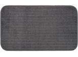 Badematte GÖZZE "Berlin", grau (anthrazit), H:7mm, Polyester, Badematten, Badematte, Badteppich, Uni Farben, Cord Optik, waschbar
