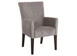 Esszimmerstuhl HOME AFFAIRE "King", grau (hellgrau, buche wenge), B:60cm H:92cm T:65cm, 100% Polyester;Kratzfester Stoff, Stühle, Esszimmerstuhl, Polsterstuhl, Armlehnstuhl, Gestell Massivholz