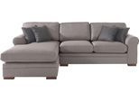 Ecksofa HOME AFFAIRE "Broughton L-Form", beige, B:279cm H:92cm T:178cm, 100% Polyester, Sofas, Ecksofa, weicher Sitzkomfort, incl. 4 Zierkissen, Keder