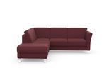 Ecksofa SIT & MORE "Visby L-Form", rot (bordeaux), B:248cm H:87cm T:213cm, Sofas, Ecksofa, Wahlweise mit Bettfunktion und Stauraum, frei im Raum stellbar