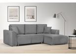 Ecksofa OTTO HOME "BEATRICE optionale Schlafsofa mit Bettkasten, B/T/H: 265/170/86 cm", grau (hellgrau), B:265cm H:86cm T:170cm, 100% Polyester, Sofas, Ecksofa, L-Form, wahlweise auch mit Bettfunktion und Bettkasten