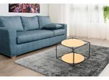Beistelltisch KAYOOM "Cody, Beistelltisch in Würfelform, offenes, modernes Design", orange (orange, schwarz), B:50cm H:36cm T:50cm, Metall: Eisen, Glas, Tische, Beistelltisch, moderne Kubusform mit runden Ablageflächen aus Glas