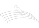 Kleiderbügel SPINDER DESIGN "Silver", weiß, B:49cm H:16cm T:1cm, Metall, Kleiderbügel, Kleiderbügel, Metall, Breite 49 cm