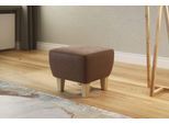 Polsterhocker HOME AFFAIRE "Viva", braun (nougat), B:56cm H:46cm T:56cm, 100% Polyester, Hocker, Polsterhocker, mit Buchefüßen