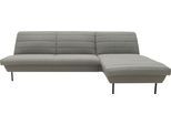 Ecksofa "LOOKS IX L-Form", grau (steel), B:274cm H:92cm T:168cm, 100% Polyester, LOOKS BY WOLFGANG JOOP, Sofas, Ecksofa, Quersteppung, ohne Armlehnen