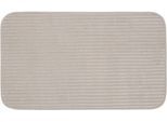 Badematte GÖZZE "Berlin", grau (taupe), H:7mm, Polyester, Badematten, Badematte, Badteppich, Uni Farben, Cord Optik, waschbar