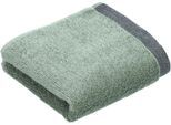Gaestehandtuecher BUGATTI "Prato", grün (soft grün), B:30cm L:50cm, Walkfrottier, Obermaterial: 100% Baumwolle, Handtücher, Gaestehandtuecher, Uni Farben, mit melierter Optik im Saum