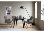Polsterstuhl STRESSLESS "Laurel", grau (metal grau paloma, eiche gekalkt), B:58cm H:92cm T:59cm, Leder PALOMA: PALOMA ist ein durchgefärbtes Semianilin-Möbelleder mit natürlicher Narbung., Stühle, Polsterstuhl, Low Back mit Armlehne, Größe L, mit schräggestellten Beinen in Eiche