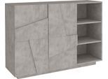 Kommode HOME AFFAIRE "Ping", grau (beton), B:121cm H:86cm T:38cm, Holzwerkstoff, Sideboards, Kommode