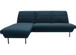 Ecksofa "LOOKS IX L-Form", blau (dunkelblau), B:214cm H:92cm T:168cm, 100% Polyester, LOOKS BY WOLFGANG JOOP, Sofas, Ecksofa, Quersteppung, ohne Armlehnen