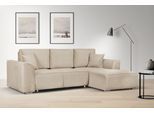 Ecksofa OTTO HOME "BEATRICE optionale Schlafsofa mit Bettkasten, B/T/H: 265/170/86 cm", beige (creme), B:265cm H:86cm T:170cm, 100% Polyester, Sofas, Ecksofa, L-Form, wahlweise auch mit Bettfunktion und Bettkasten