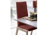 Polsterstuhl STRESSLESS "Laurel", rot (rot dinamica, eiche gekalkt), B:57cm H:105cm T:60cm, Microfaser DINAMICA (88% Polyester, 12% Polyurethan), Stühle, Polsterstuhl, High Back, Größe L, mit abgerundeten Beinen in Eiche gekalkt