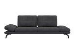 3-Sitzer FLEXLUX "Tropea Funktionssofa, Designsofa, Relaxfunktion, TV-Couch", grau (anthrazit grau), B:252cm H:90cm T:145cm, 100% Polyester, Sofas, 3-Sitzer, mit Armteilverstellung sowie Sitztiefenverstellung, Breite 252 cm