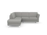 Ecksofa SIT & MORE "Visby L-Form", silber, B:248cm H:87cm T:213cm, Sofas, Ecksofa, Wahlweise mit Bettfunktion und Stauraum, frei im Raum stellbar