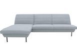 Ecksofa "LOOKS IX L-Form", blau (aqua), B:274cm H:92cm T:168cm, 100% Polyester, LOOKS BY WOLFGANG JOOP, Sofas, Ecksofa, Quersteppung, ohne Armlehnen