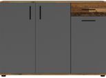 Kommode BYLIVING "Jakob", grau (old wood), B:110cm H:83,5cm T:35,5cm, Sideboards, Kommode, Breite 110 cm
