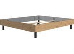 Bett WIMEX "Easy, große Auswahl an Größen und Farben, auch in Komforthöhe", braun (artisan eiche, schwarz), H:38cm L:210cm, Betten, Bett, ohne Kopfteil, ideal unter Dachschrägen oder Fenster
