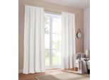 Vorhang OTTO HOME "Parry" Gr. 4, beige (natur), B:140cm H:245cm, Polyester, Recyceltes Material, Gardinen, Vorhang, 2-er Set, blickdicht, monochrom, basic, einfarbig, Bestseller, Topseller