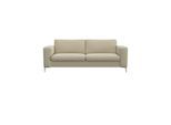 2,5-Sitzer FLEXLUX "Fiore, super Sitzkomfort durch Kaltschaum im Sitz", beige (sandy beige), B:196cm H:85cm T:92cm, 100% Polyester, Sofas, 2 5-Sitzer, breite Armlehnen, Füße Alu