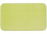 Badematte GÖZZE "Berlin", grün (limette), H:7mm, Polyester, Badematten, Badematte, Badteppich, Uni Farben, Cord Optik, waschbar