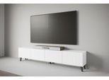 Lowboard HOME AFFAIRE "PHUKET", weiß (weiß matt, weiß matt mdf), B:190cm H:39cm T:32cm, Sideboards, Lowboard, TV-Board mit Strukturfront, Breite ca. 190 cm