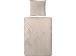 Bettwäsche PRIMERA "Faúxuni", grau (taupe), B/L: 240cm x 220cm, 1 Stk., 1 Stk., Satin, B/L: 80cm x 80cm & 80cm x 80cm, 3 Stk., Satin, Obermaterial: 100% Baumwolle, Bettwäsche, Bettwäsche, mit grafischen kleinen Mustern