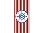 Strandtuch EGERIA "Rudder", rot, B:75cm L:150cm, Velours, Baumwolle, Handtücher, Strandtuch, 75x150 cm, Velours